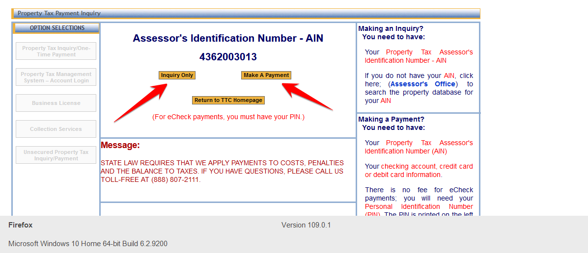 Los Angeles County Property Tax Website